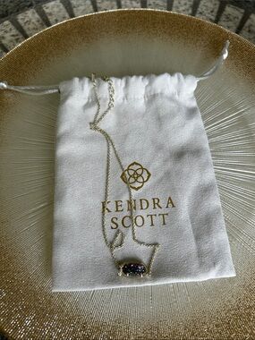 Kendra Scott Gold Iridescent Druzy Elisa Pendant Necklace